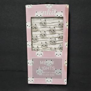 NEW Meow LED String Lights Original Box Never Used Cat Lover Lighting 10' Long